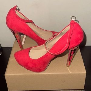 Just fab red heels with ankle strap